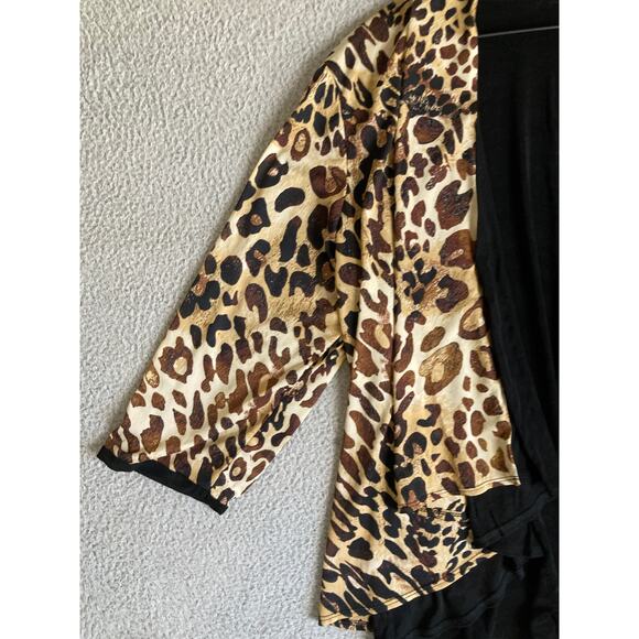 Vintage Slinky Brand Tank Top Jacket Set 1X Matching Animal Leopard Stretch USA - Picture 6 of 16